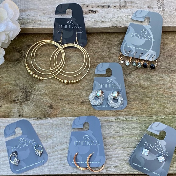 NWT MINICCI EARRING LOT BUNDLE OF 8 EARRINGS. - Picture 2 of 11
